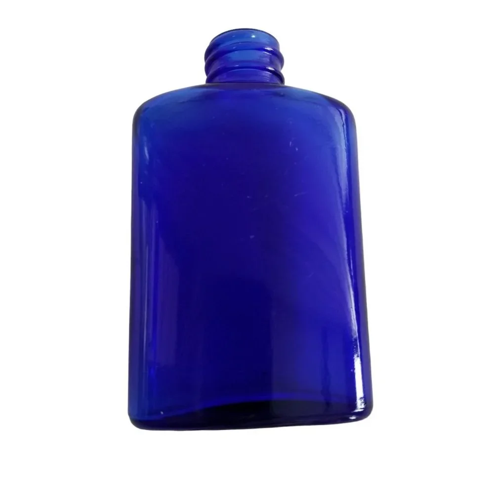 Vintage Cobalt Blue glass Bottles Bromo Seltzer Emerson Drug Co Decorative Old